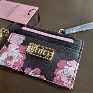 Pretty Rose Black Statement Card Case